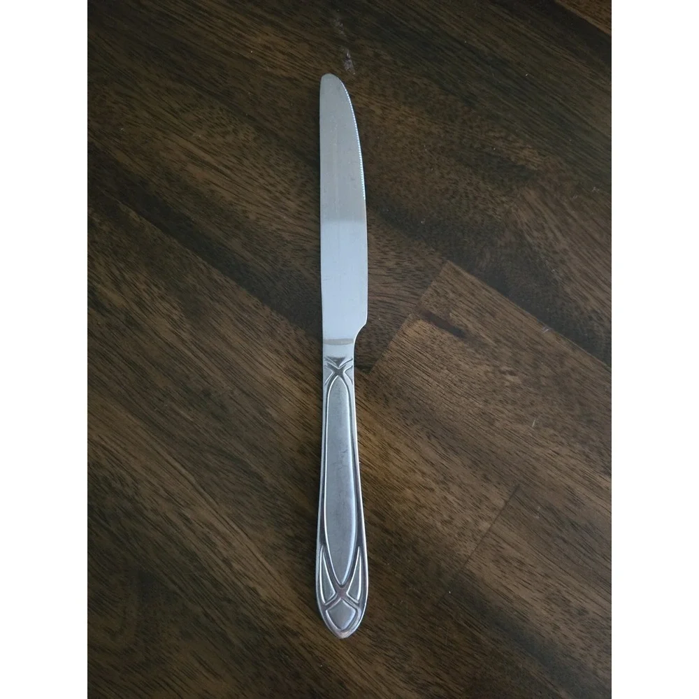 Pfaltzgraff Mirage Frost Pattern Dinner Knife‎ Replacement. Stainless Steel